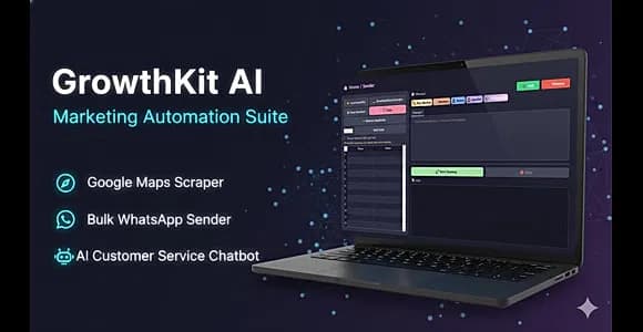 GrowthKit AI | G-Maps Scraper, WhatsApp Sender & AI Chatbot Automation