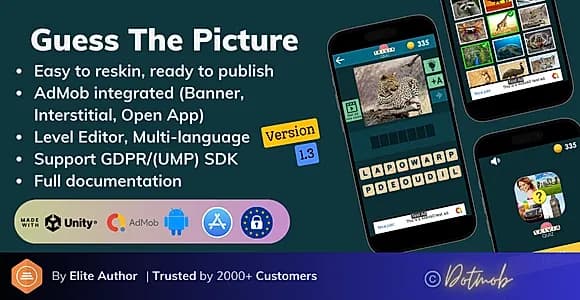 Guess The Picture (Unity Game + Android + iOS + AdMob)