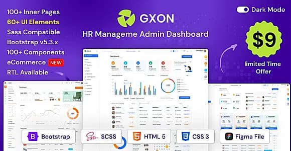 GXON | HR Management Admin Dashboard Bootstrap HTML Template + RTL