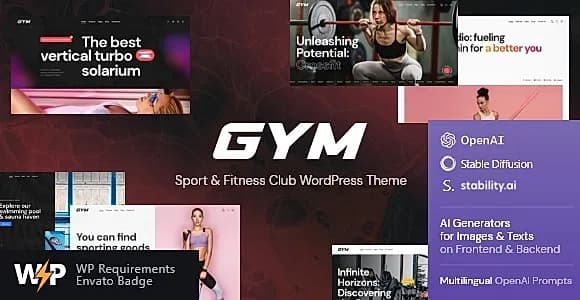 GYM Store WordPress Theme