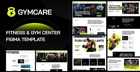 Gymcare - Gym & Fitness Center Figma Template