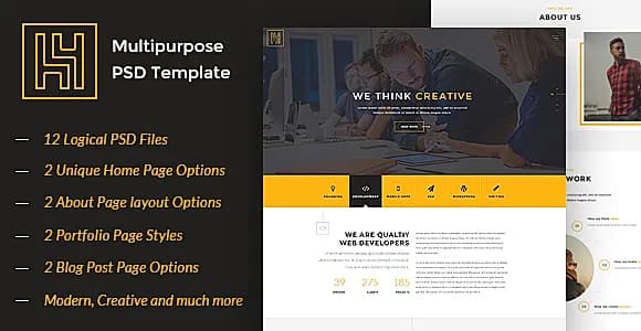 H4 Mordern PSD Template