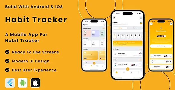 Habit Tracker App - Flutter Mobile App Template