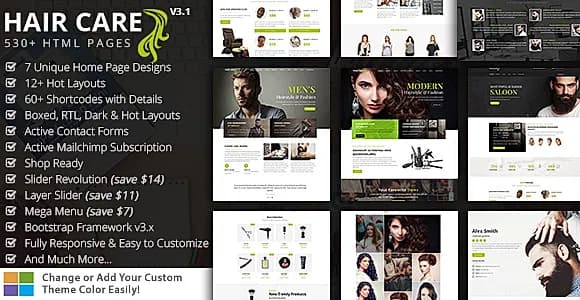 Hair Care - Salon Barber HTML Template