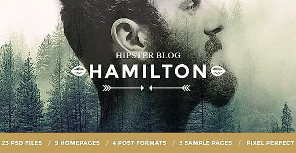 Hamilton - Hipster Blog PSD Template