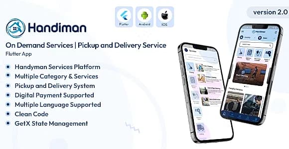 Handiman - On Demand Services | Pickup and Delivery Services App