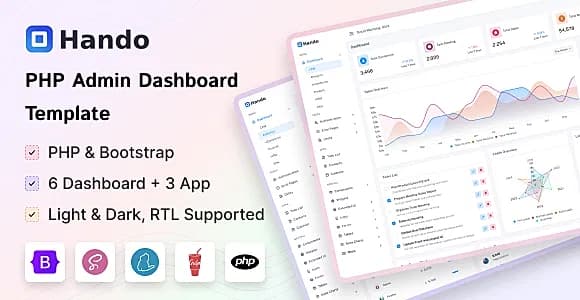 Hando - PHP Admin & Dashboard Template