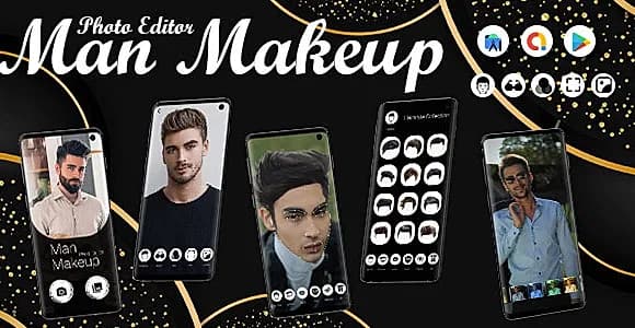 Handsome Men Makeup Photo Editor - Best Man Makeup Photo App - Men Stylish Photo - Man Makeover App