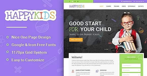 HappyKids – Primary School For Children PSD