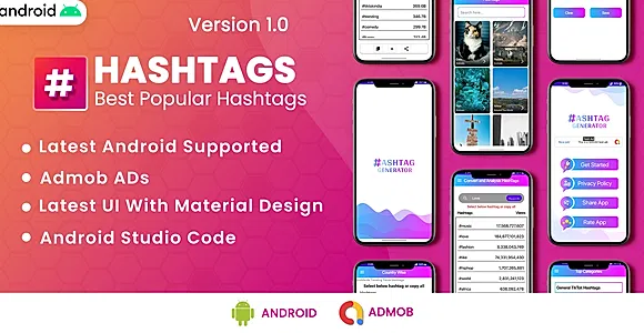 Hashtag Manager | Popular Hashtag For Insta | Android |admob ads