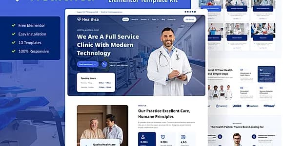 Healthca - Hospital & Medical Clinic Elementor Template Kit