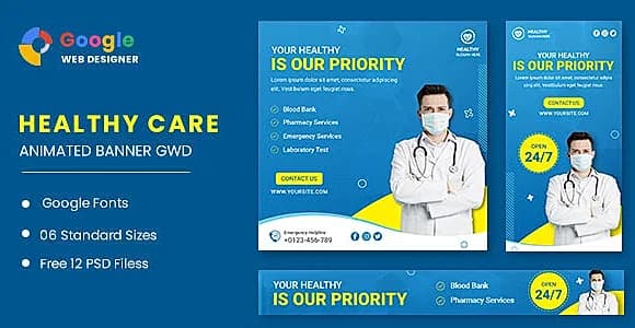 Healthy Care Animated Banner GWD
