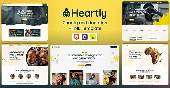 Heartly – Fundraising & Charity HTML Template