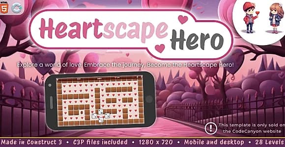 Heartscape Hero - HTML5 Maze game