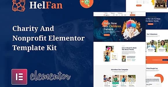 HelFan - Charity and Nonprofit Elementor Template Kit