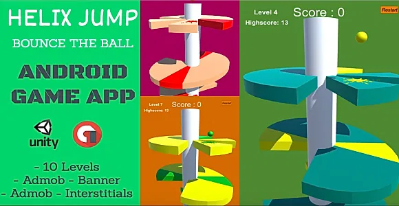 Helix Jump Game - Unity 3D Game for Android, IOS with Admob