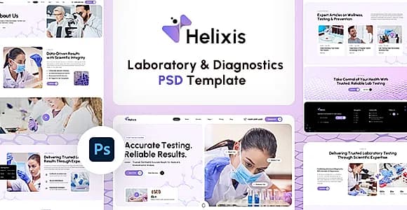 Helixis | Laboratory & Diagnostics PSD Template