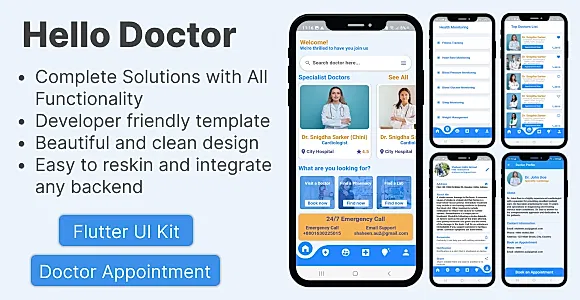 Hello Doctor- Doctor Appointment Flutter App UI Kit
