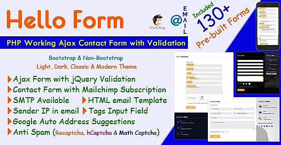 Hello Form - PHP Working Ajax Contact Form with Validation