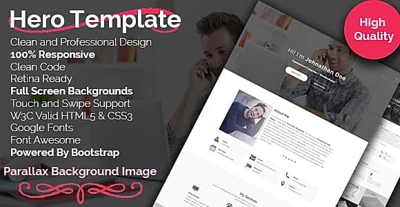 Hero - Reposnsive Personal Template