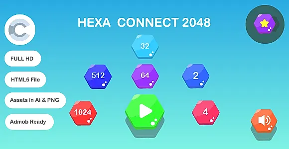 Hexa Connect 2048 | Construct 3