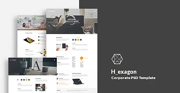 Hexagon - Corporate PSD Template
