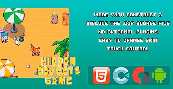 Hidden Objects Game - Template for Construct 3