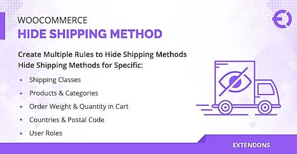 Hide WooCommerce Shipping Methods WordPress Plugin