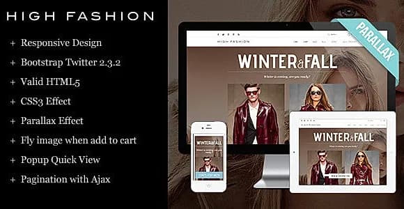 High Fashion Responsive HTML Theme - Parallax
