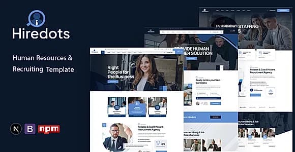 Hiredots - Human Resources & Recruiting Next JS Template