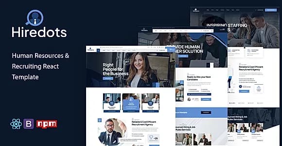 Hiredots - Human Resources & Recruiting React Template