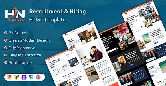 HireNext - Recruitment & Hiring HTML5 Template + RTL