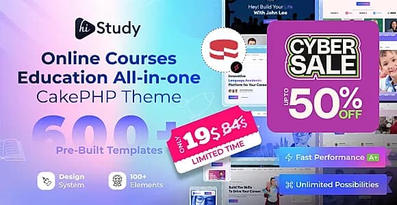 HiStudy - Online Courses & Education CakePHP Template