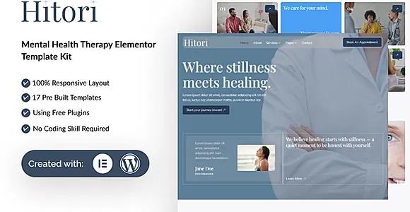 Hitori - Mental Health Therapy Elementor Template Kit