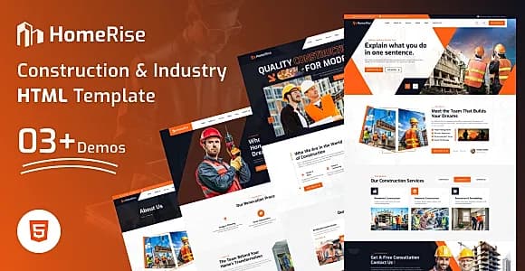 HomeRise – Construction & Industry HTML Template