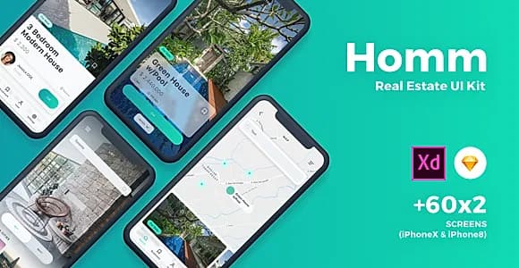 Homm - Real Estate Sketch UI Kit