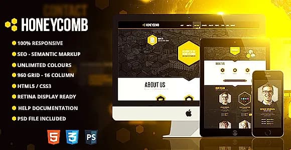 Honeycomb - Responsive One Page HTML5 Template
