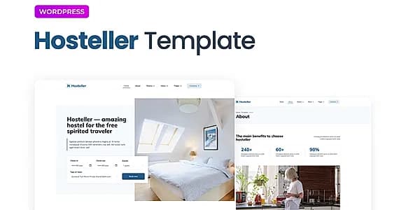 Hosteller – Hostel Booking Elementor Template Kit
