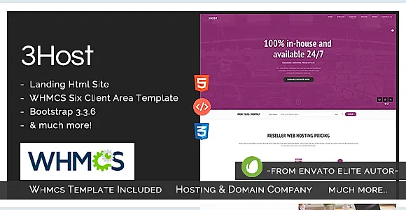 Hosting Domain Landing Page with WHMCS | 3Host