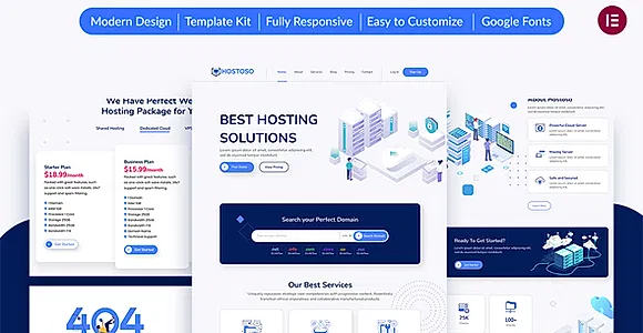 HOSTOSO - Hosting & Webhosting Service Template Kit