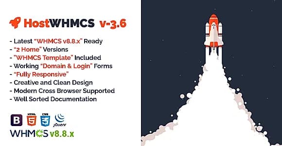 HostWHMCS | Responsive Web Hosting with WHMCS Template