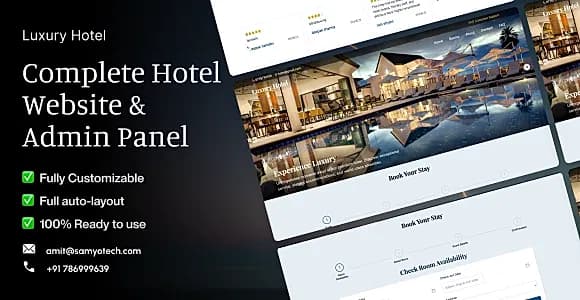 Hotel Booking System | Hotel Website with booking | Hotel CRM