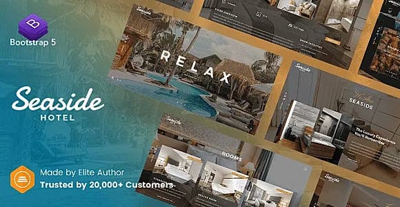 Hotel Booking Website Template - Seaside