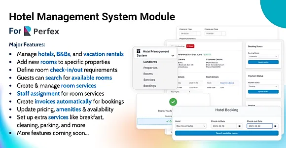 Hotel Management System Module for Perfex CRM