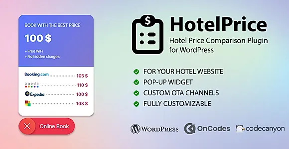 HotelPrices by OnCodes WordPress Plugin