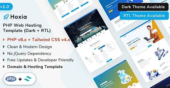 Hoxia - PHP Web Hosting & Web Domain Template