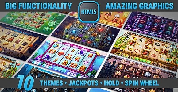 HTML Mega Slot Bundle • 10 Casino Themes