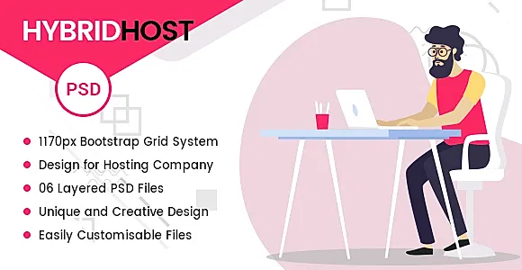 Hybrid Host - WebHosting PSD Templates