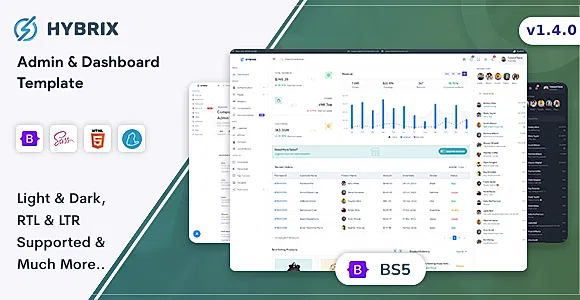 Hybrix - Admin & Dashboard Template