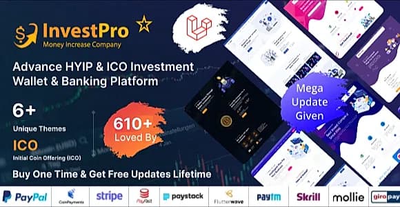Hyip InvestPro –  Advance HYIP & ICO Investment Wallet & Banking Platform